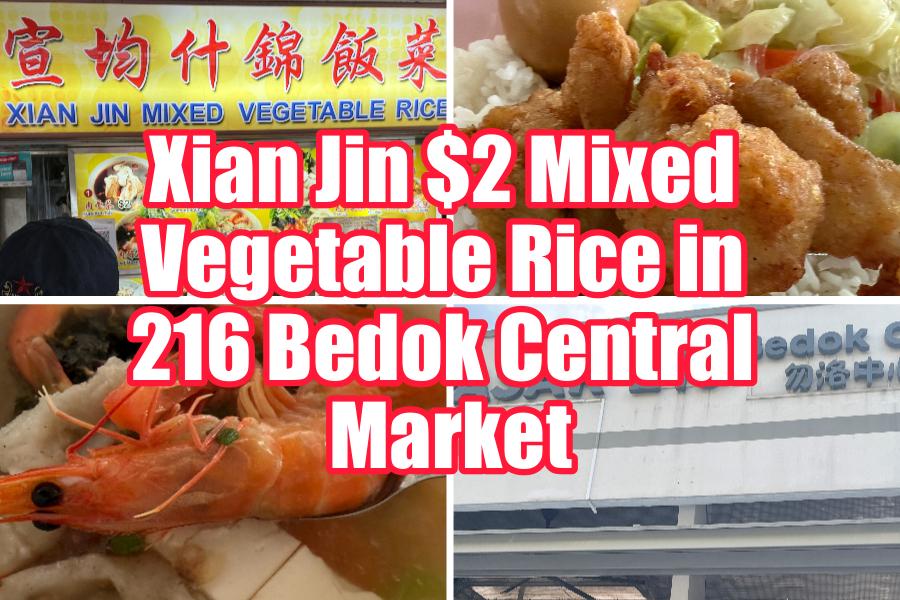 Xian Jin Mixed Vegetable Rice: $2 Meals That Win Hearts in 216 Bedok Central Market