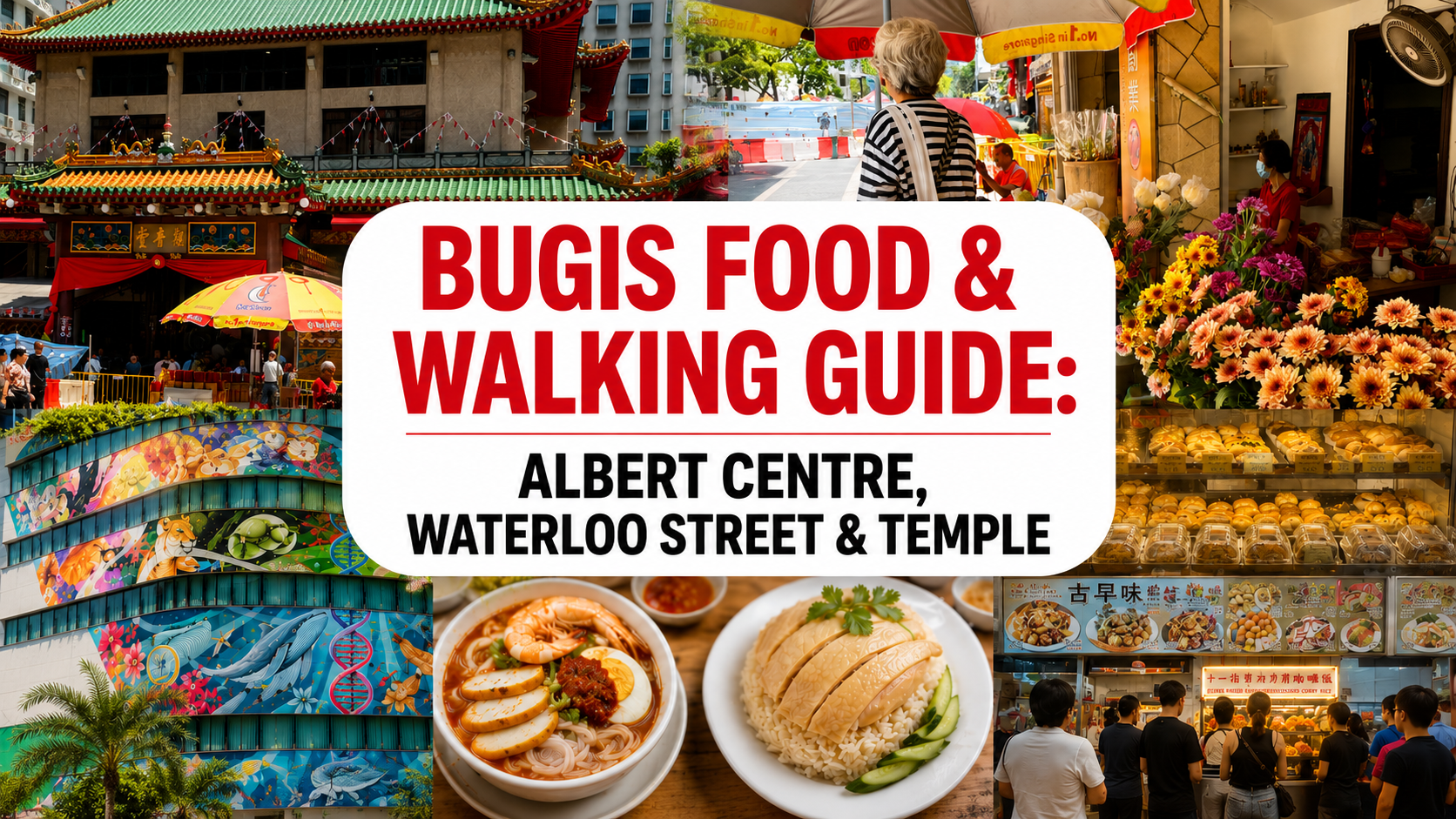 Bugis at Lunchtime: Albert Centre, Busy Kopitiams & Waterloo Street Temples